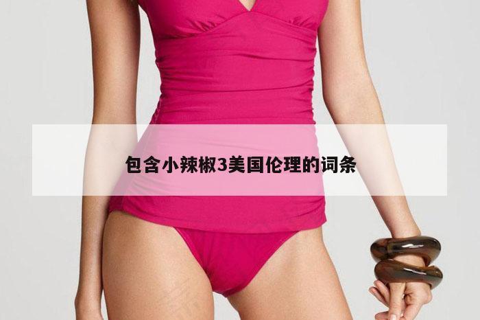 包含小辣椒3美国伦理的词条